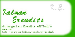 kalman erendits business card